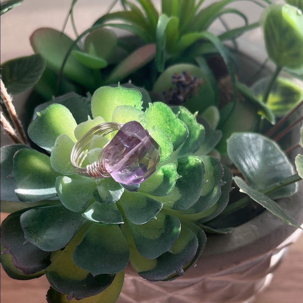 Amethyst Wire Wrapped Ring - image 1